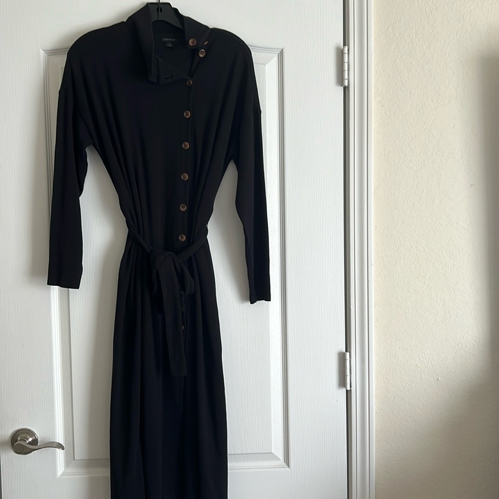 Ann Taylor Button Midi Dress